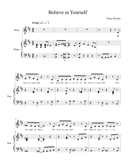 Believe In Yourself Sheet Music