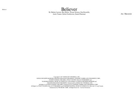 Believer Concert Band Grade 1 5 Sheet Music