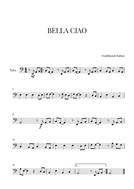 Bella Ciao For Tuba Sheet Music