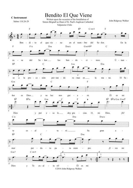 Bendito El Que Viene Congregational Worship Package Sheet Music