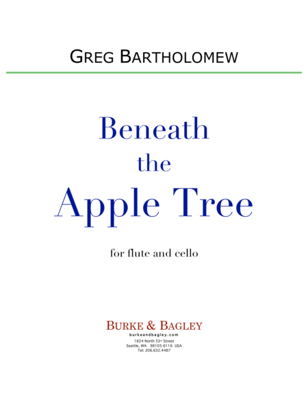 Free Sheet Music Beneath The Apple Tree Flute Cello