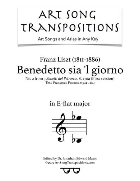 Free Sheet Music Benedetto Sia L Giornos 270a E Flat Major