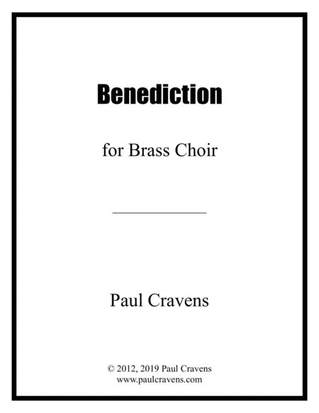 Free Sheet Music Benediction Brass Choir Score Only