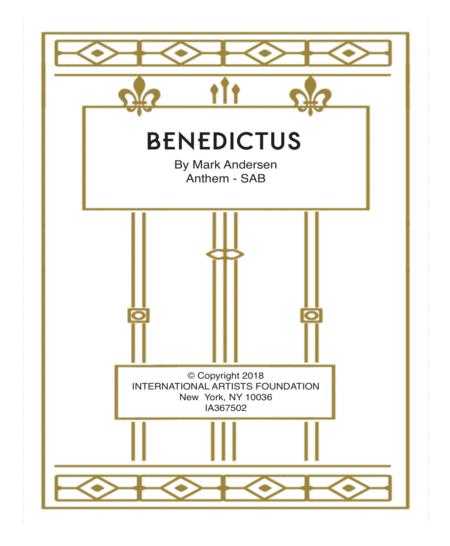 Benedictus Anthem For Choir Sab Sheet Music