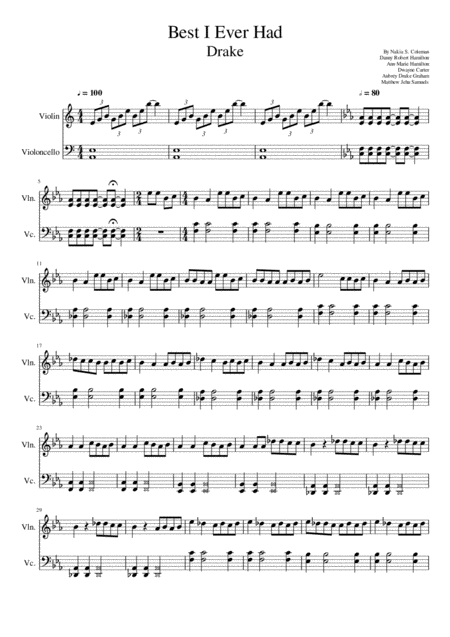 Best I Ever Had Sheet Music