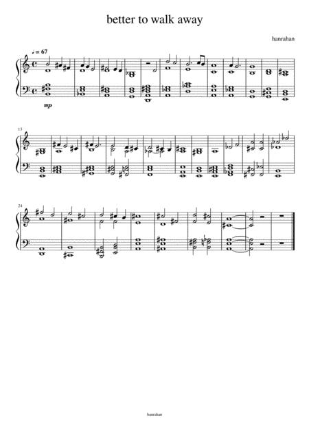 Better To Walk Away Sheet Music