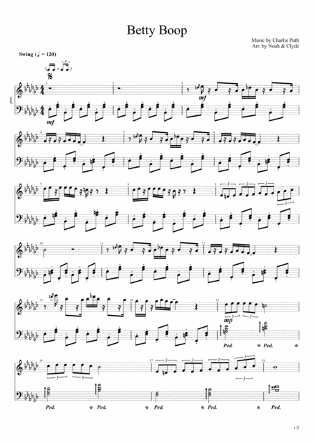 Betty Boop By Charlie Puth Sheet Music