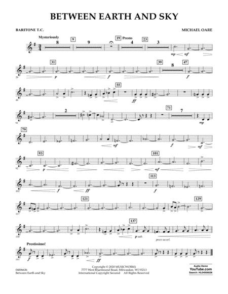 Between Earth And Sky Baritonet C Sheet Music