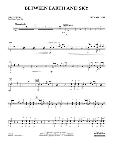 Between Earth And Sky Percussion 1 Sheet Music