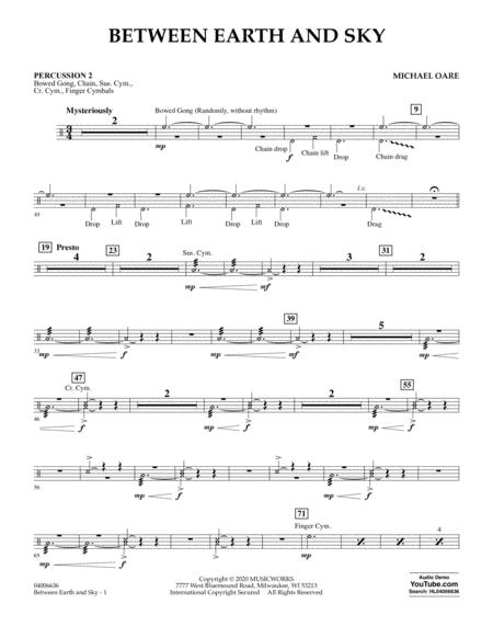 Between Earth And Sky Percussion 2 Sheet Music