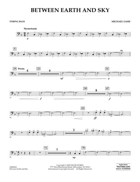 Free Sheet Music Between Earth And Sky String Bass