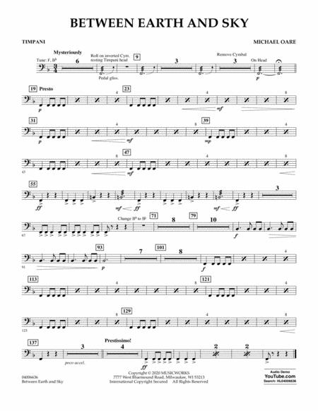 Between Earth And Sky Timpani Sheet Music