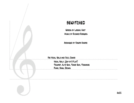 Bewitched Vocal With Alto Sax Tenor Sax Trumpet Trombone And Rhythm Section Key Of Bb Sheet Music