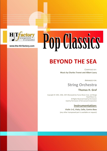Beyond The Sea Robby Williams Bobby Darin String Orchestra Sheet Music