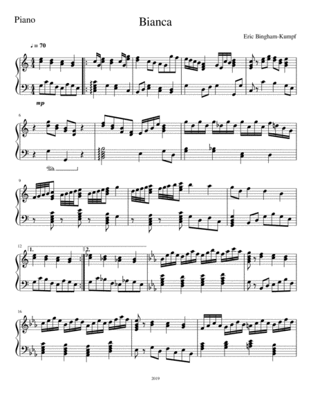 Bianca Sheet Music