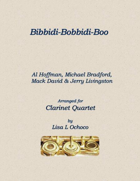 Bibbidi Bobbidi Boo For Clarinet Quartet Sheet Music