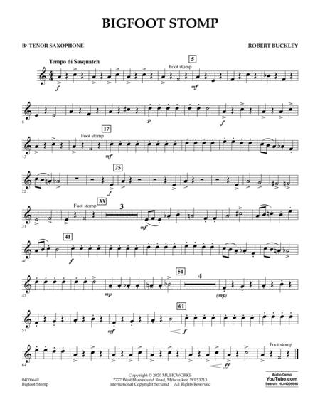 Big Foot Stomp Bb Tenor Saxophone Sheet Music