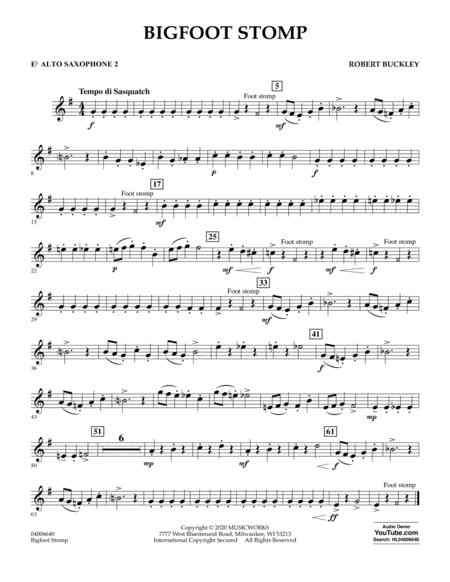 Big Foot Stomp Eb Alto Saxophone 2 Sheet Music