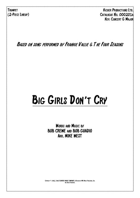 Big Girls Dont Cry 2 Piece Brass Section Sheet Music