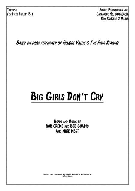 Big Girls Dont Cry 3 Piece Brass Section B Sheet Music