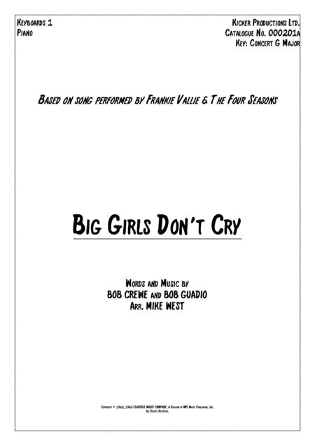 Big Girls Dont Cry Keyboards 1 Sheet Music