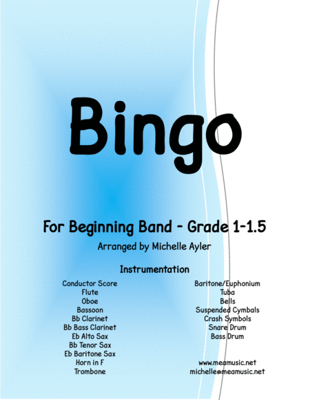 Free Sheet Music Bingo Beginning Band