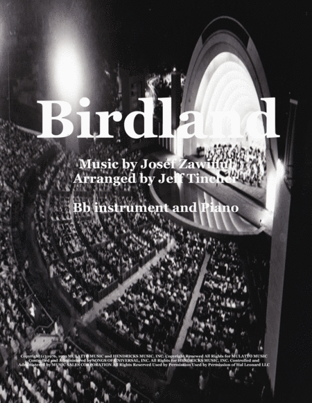 Free Sheet Music Birdland