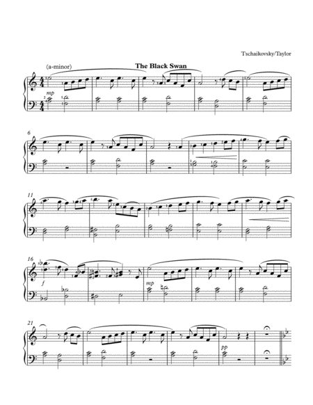 Free Sheet Music Black Swan