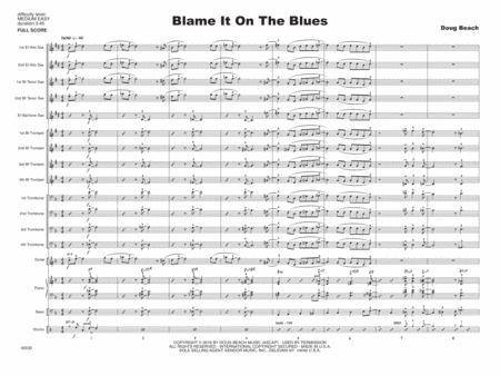 Free Sheet Music Blame It On The Blues Full Score