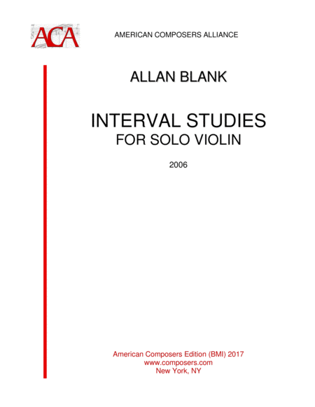 Blank Interval Studies For Solo Violin Sheet Music