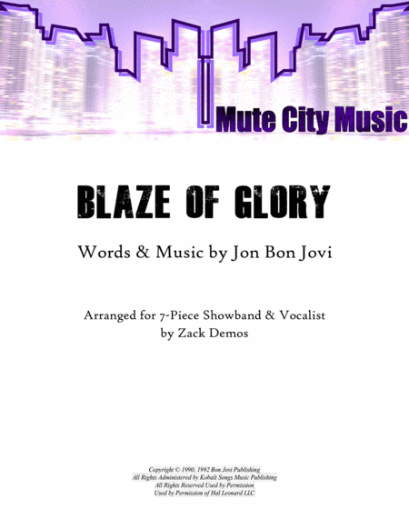 Blaze Of Glory Sheet Music