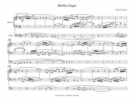 Bleifrei Organ Sheet Music