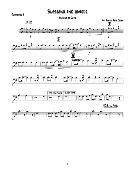 Free Sheet Music Blessing And Honour