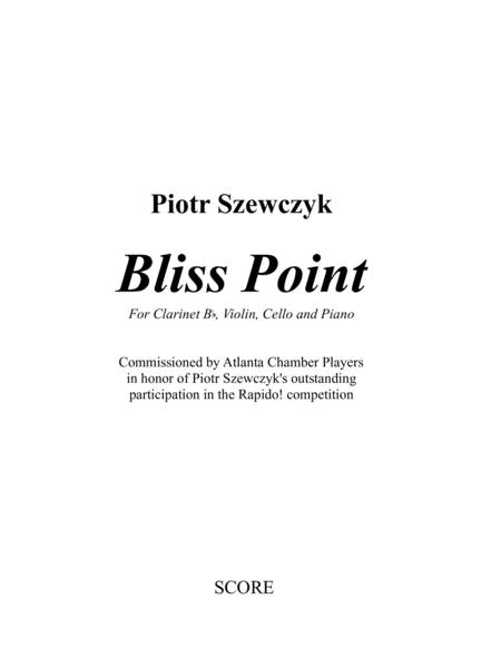 Bliss Point For Clarinet Violin Cello And Piano Sheet Music