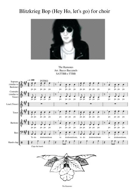 Blitzkrieg Bop Hey Ho Lets Go For Choir Satb Ttbb Sattbb Sheet Music