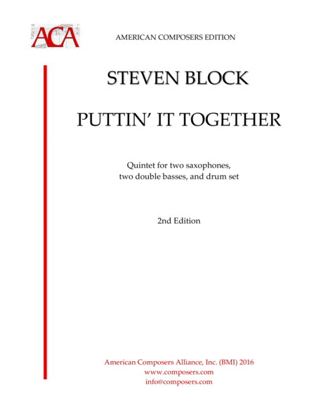 Block Puttin It Together Sheet Music