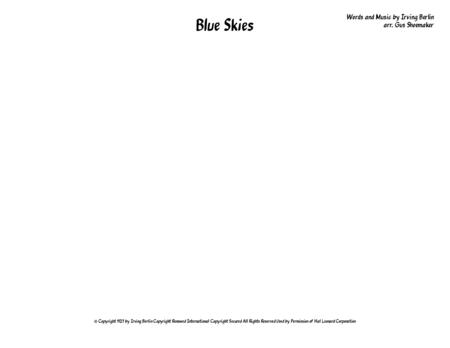 Blue Skies Big Band Arrangement Sheet Music