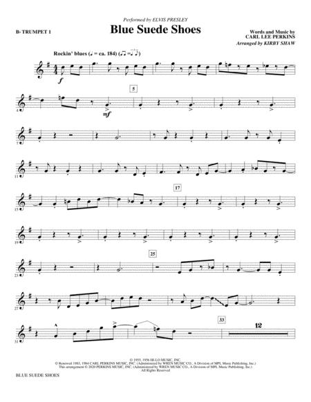 Free Sheet Music Blue Suede Shoes Arr Kirby Shaw Bb Trumpet 1