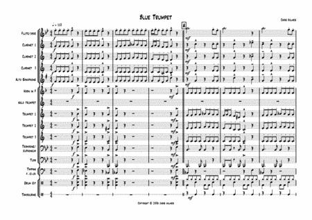 Free Sheet Music Blue Trumpet For Solo Trumpet And Junior Wind Band