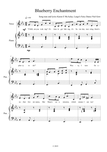 Blueberry Enchantment Song Sheet Music