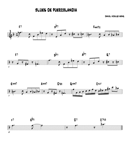 Blues De Puercolandia Sheet Music