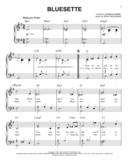 Bluesette Sheet Music