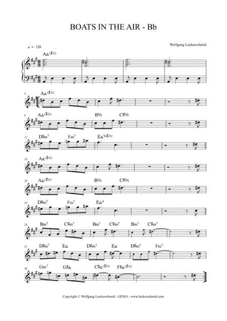 Boats In The Air Bb Sheet Music