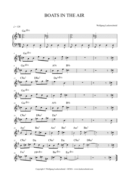 Boats In The Air Sheet Music