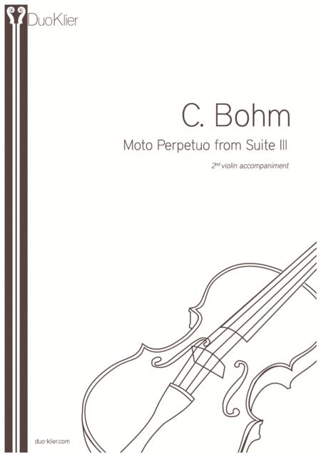 Bohm Moto Perpetuo From Suite Iii 2nd Violin Accompaniment Sheet Music