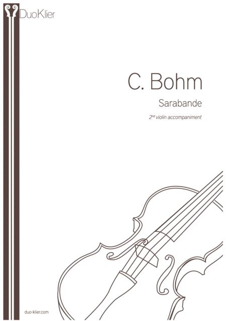 Bohm Sarabande 2nd Violin Accompaniment Sheet Music