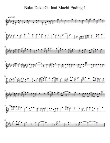 Free Sheet Music Boku Dake Ga Inai Machi Ending 1