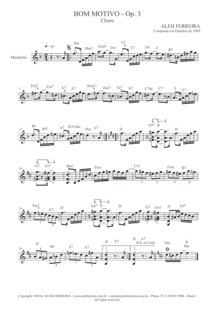 Free Sheet Music Bom Motivo Op 3