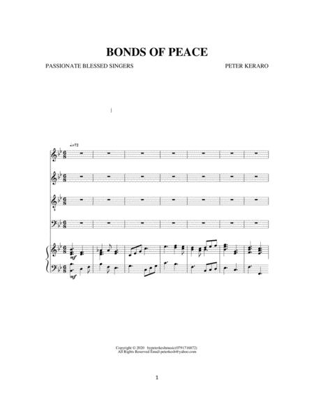 Free Sheet Music Bonds Of Peace