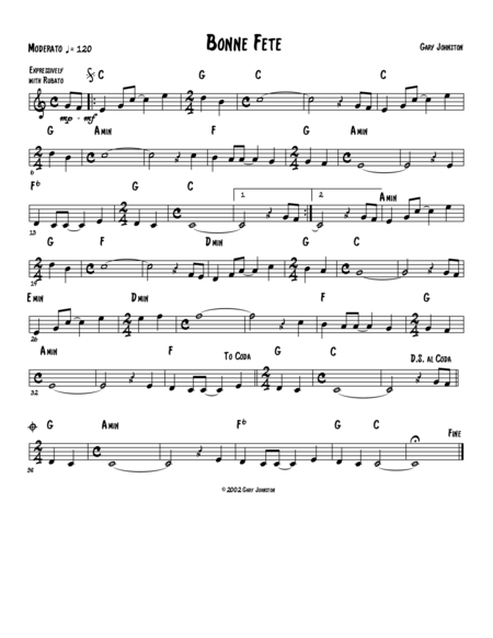 Bonne Fete Sheet Music